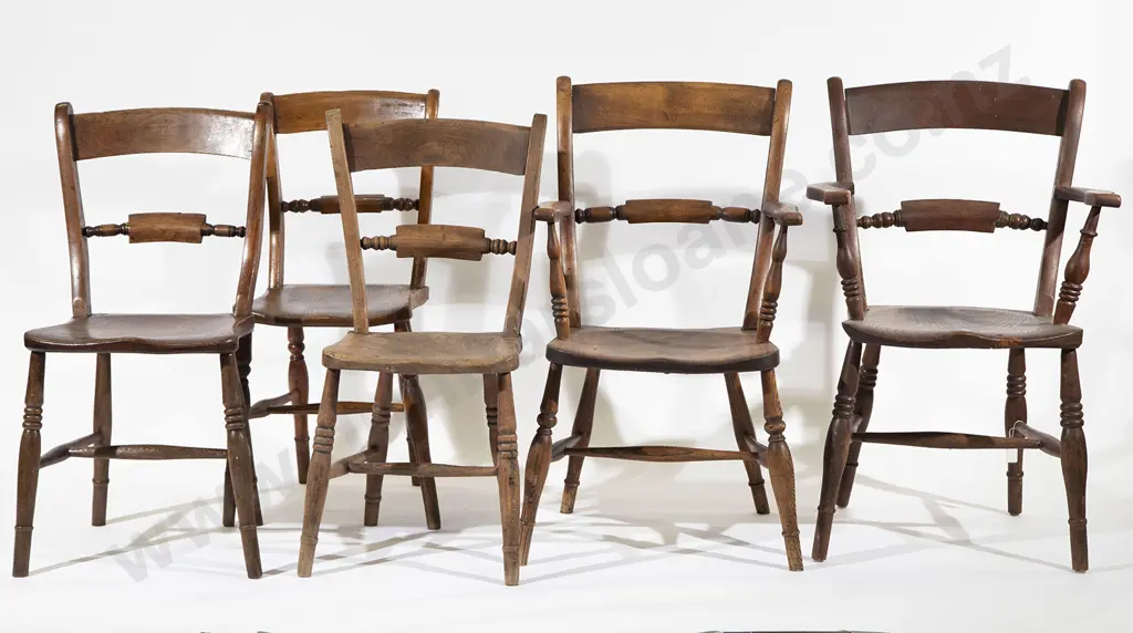 Victorian Harlequin Nine Country Kitchen Chairs Image 1++