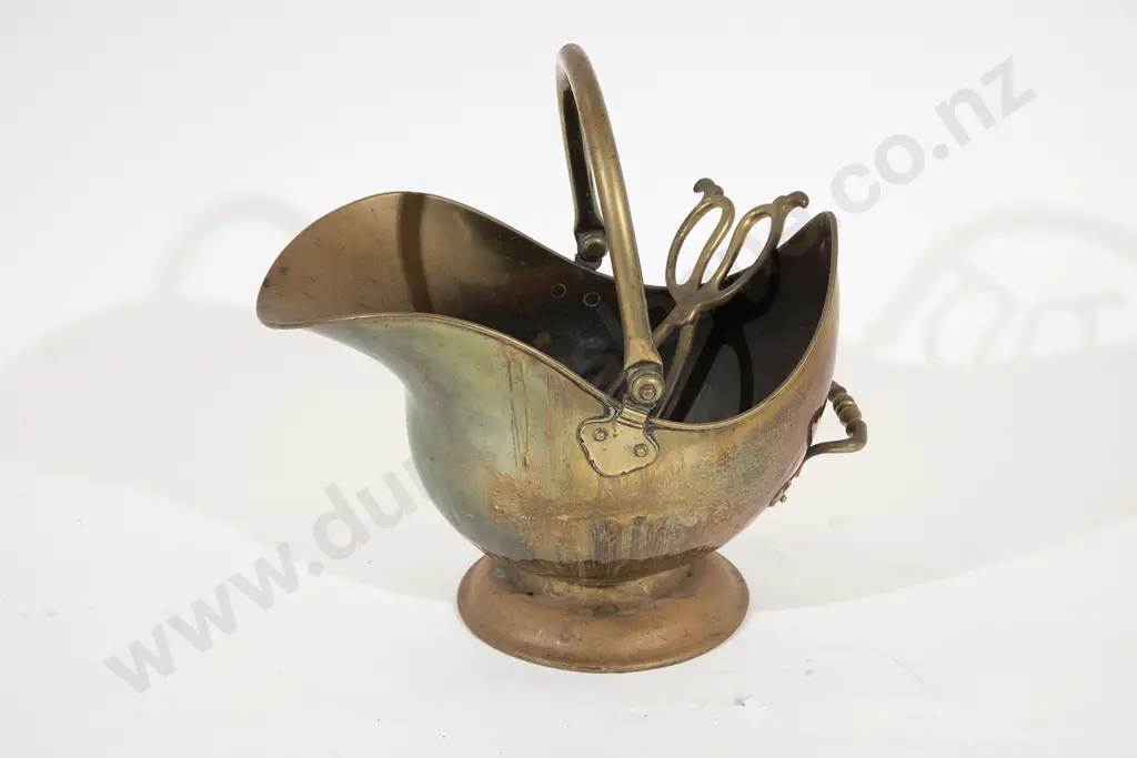 Brass Coal Helmet and tongs Image 1++