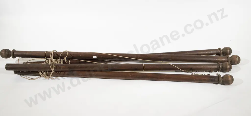 Four Vintage Southland Beech Curtain Rails Image 1++