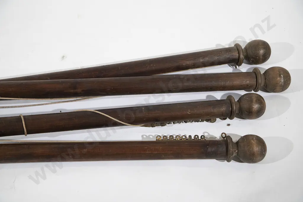 Four Vintage Southland Beech Curtain Rails Image 1++