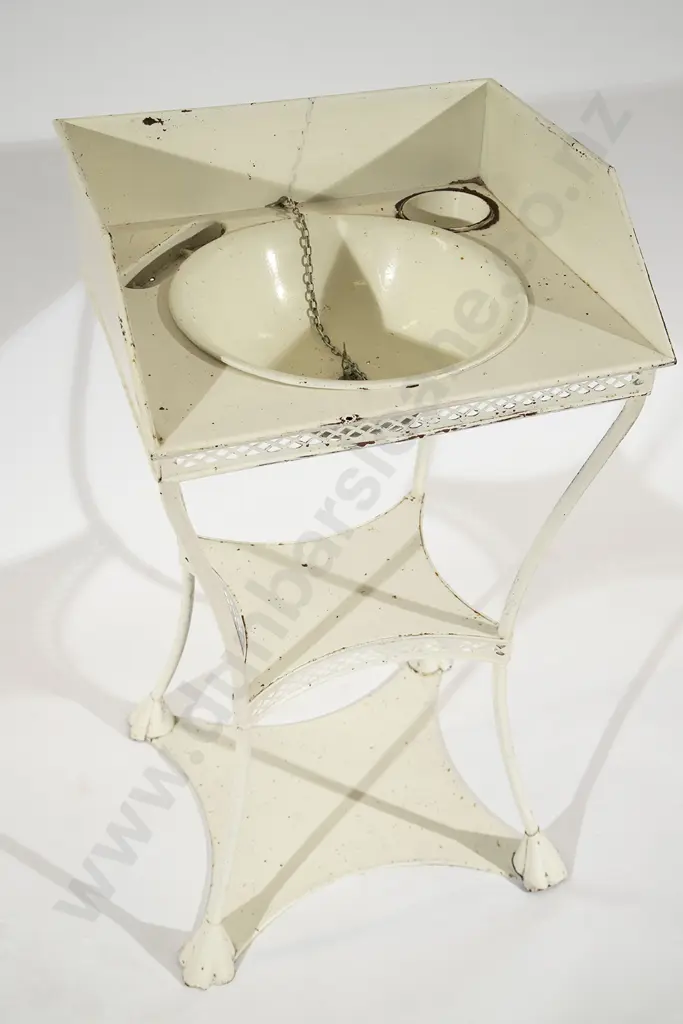 French Painted Metal Wash Stand Image 1++