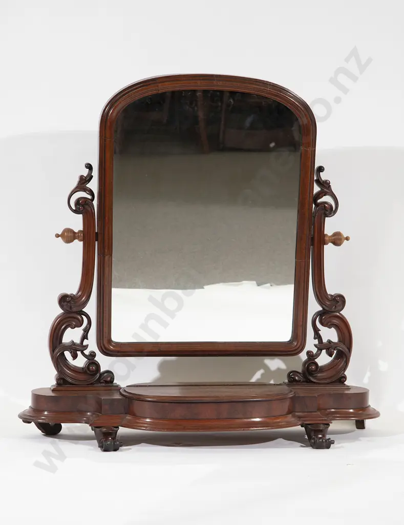 Victorian Mahogany Swing Toilet Mirror Image 1++