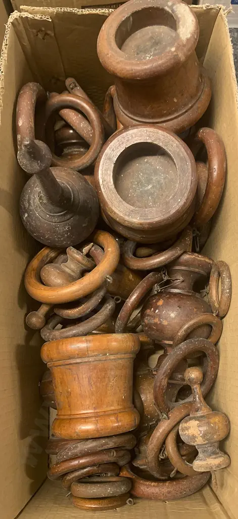 Collection Vintage Wooden Curtain Rail Accessories Image 1++