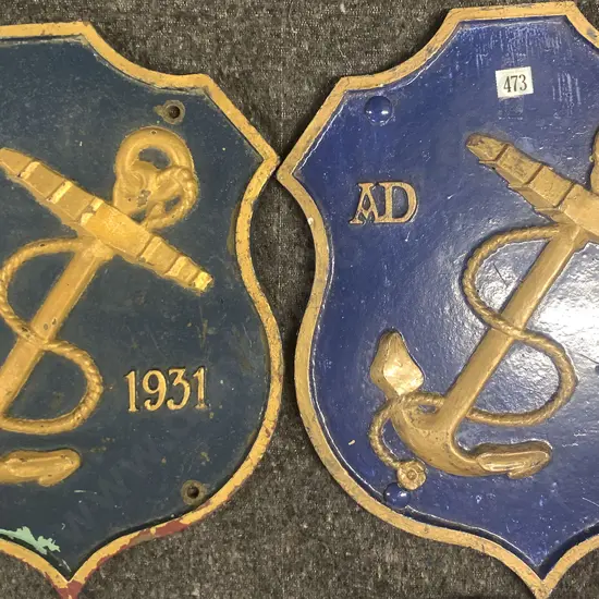 Two Aluminium and Cast Iron Building Insurance Plaques