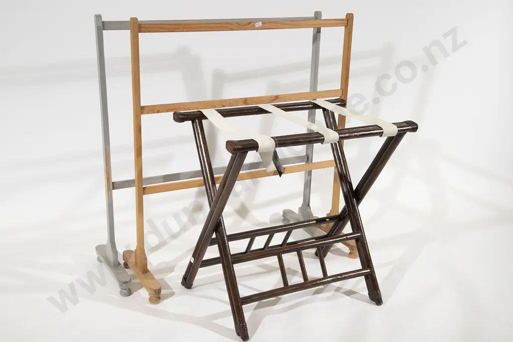 Folding Luggage Stand and two towel rails Image 1++