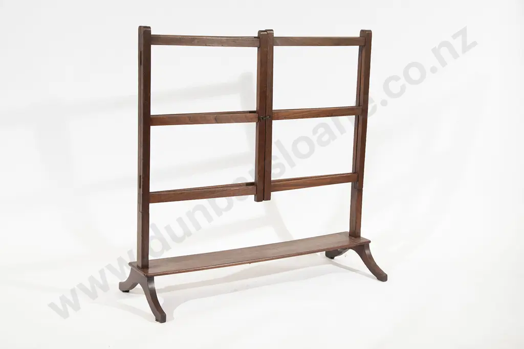 Edwardian Mahogany Folding Towel Rail Image 1++