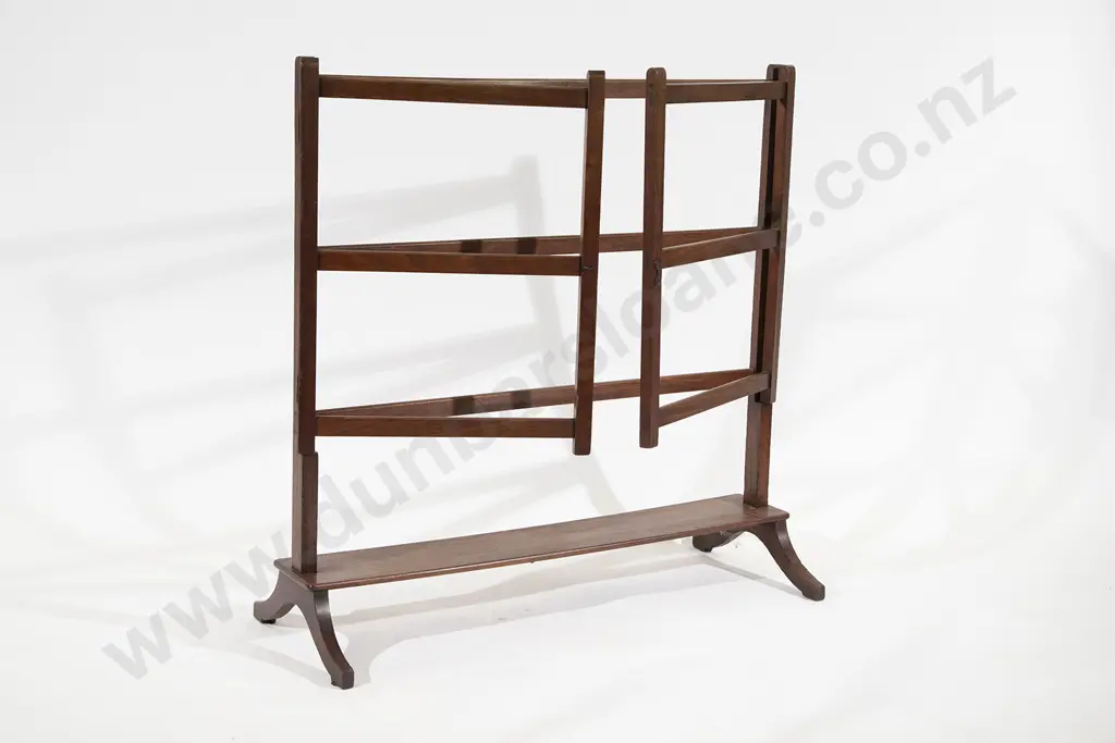 Edwardian Mahogany Folding Towel Rail Image 1++