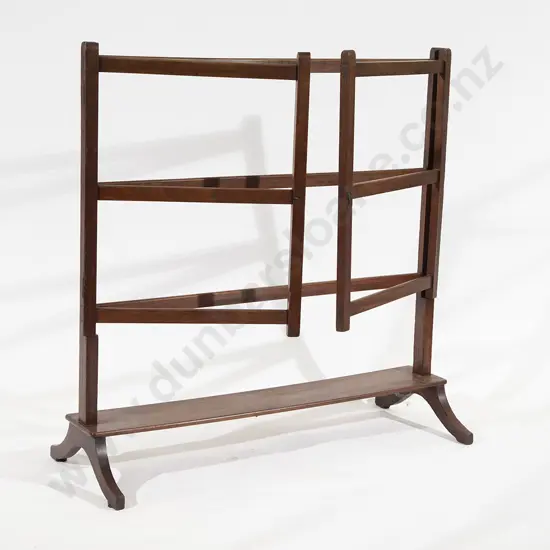 Edwardian Mahogany Folding Towel Rail