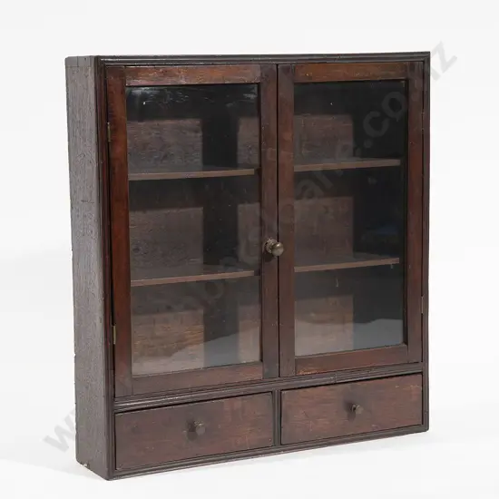C19th Mahogany Glazed Wall Cabinet