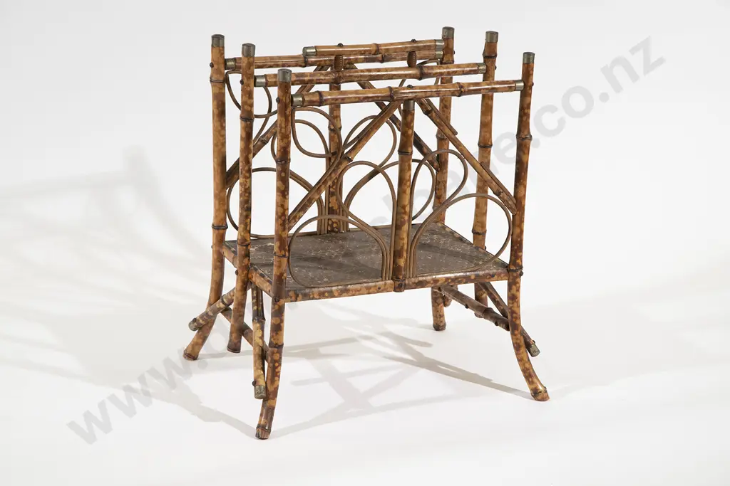 Late Victorian Bamboo Magazine Stand Image 1++