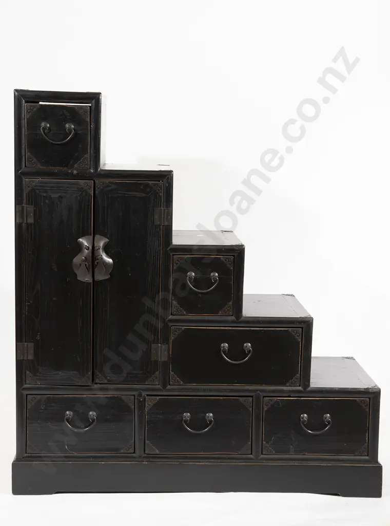 Japanese Stepped Lacquer Cabinet Image 1++