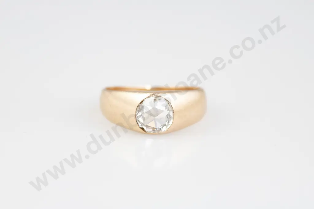 Victorian 14ct Solitaire Diamond Ring Image 1++