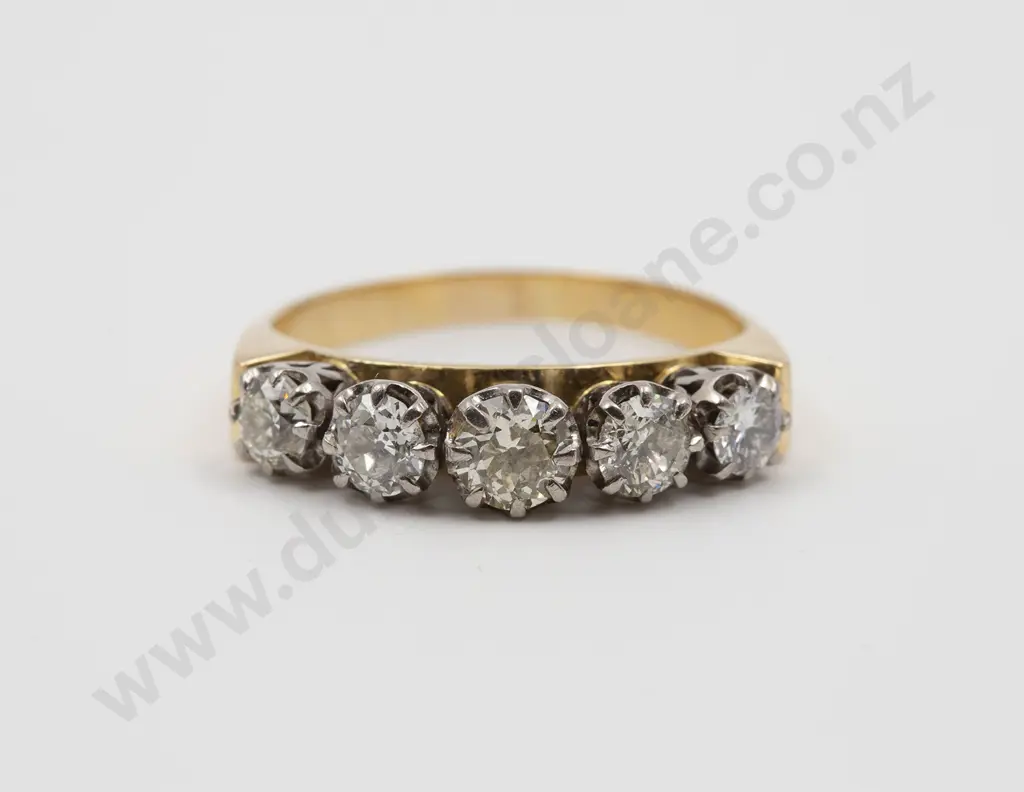 18ct Five Stone Diamond Bridge Ring Image 1++