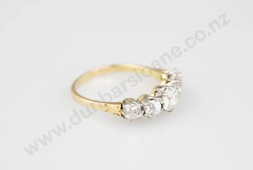 18ct Five Stone Diamond Bridge Ring Image 1++