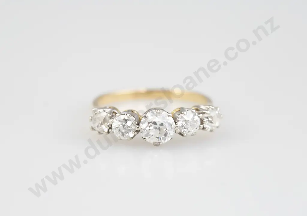 18ct Five Stone Diamond Bridge Ring Image 1++