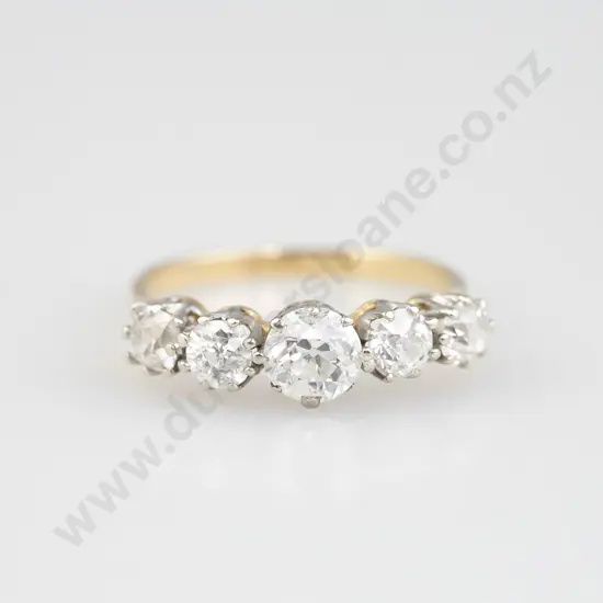 18ct Five Stone Diamond Bridge Ring
