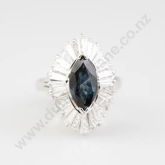 14ct 27stone Sapphire and Diamond Cluster Ring
