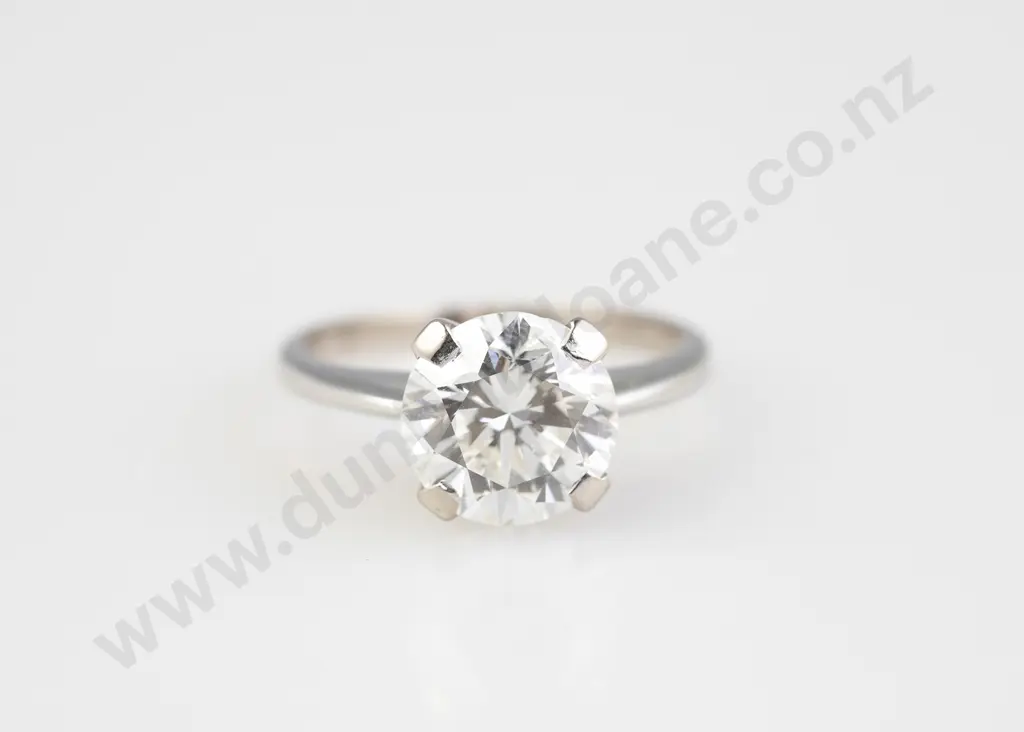 18ct White Gold Solitaire Diamond Ring Image 1++