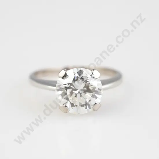 18ct White Gold Solitaire Diamond Ring