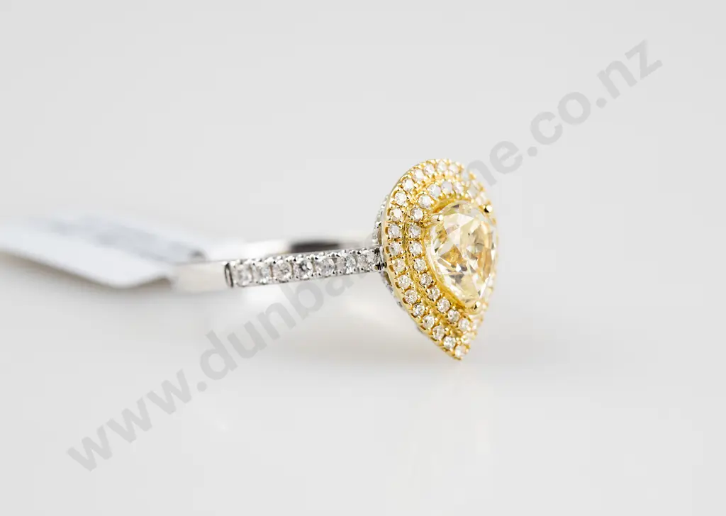 18ct Yellow & White Gold 120stone Fancy Diamond Cluster Ring Image 1++