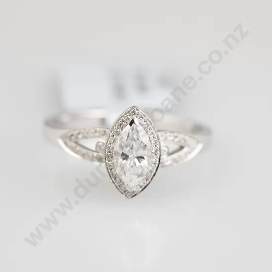 18ct White Gold Solitaire Diamond Ring