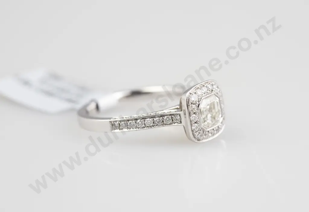 All Platinum 67 Stone Diamond Cluster Ring Image 1++