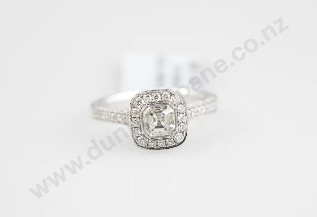 All Platinum 67 Stone Diamond Cluster Ring Image 1++