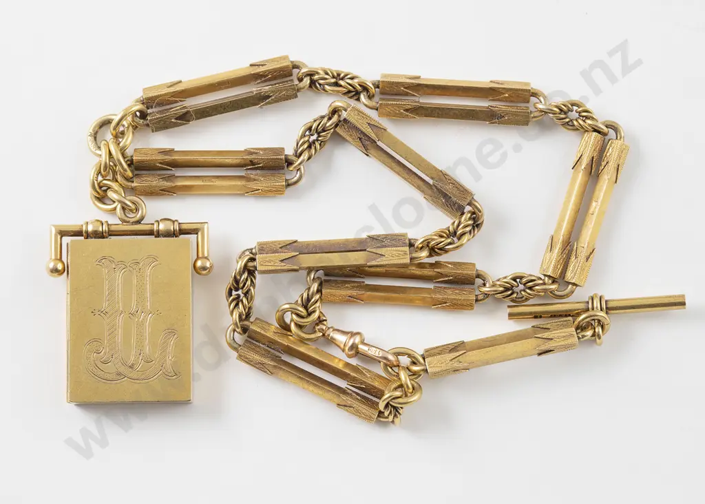 Victorian C1860-61 15ct Fancy Albert Chain Image 1++