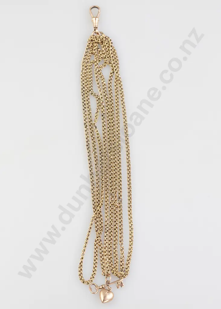 Victorian 15ct Multi-Trace Link Muff Chain Image 1++