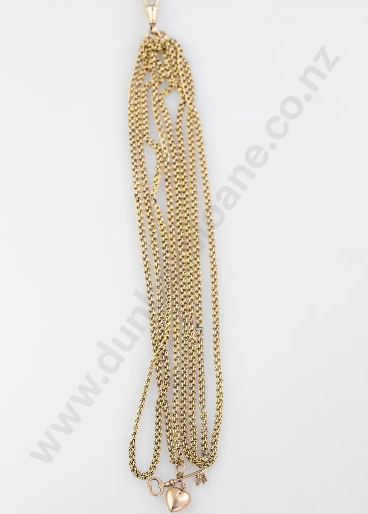 Victorian 15ct Multi-Trace Link Muff Chain Image 1++