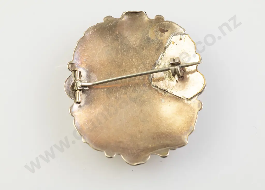 Late C19th 9ct Target Locket Brooch Image 1++