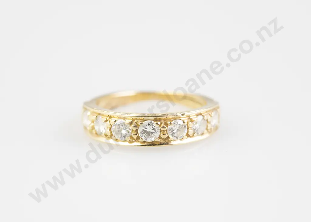 18ct Seven Stone Diamond Band Ring Image 1++