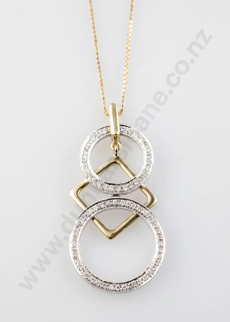 14ct 71stone Fancy Diamond Pendant Image 1++