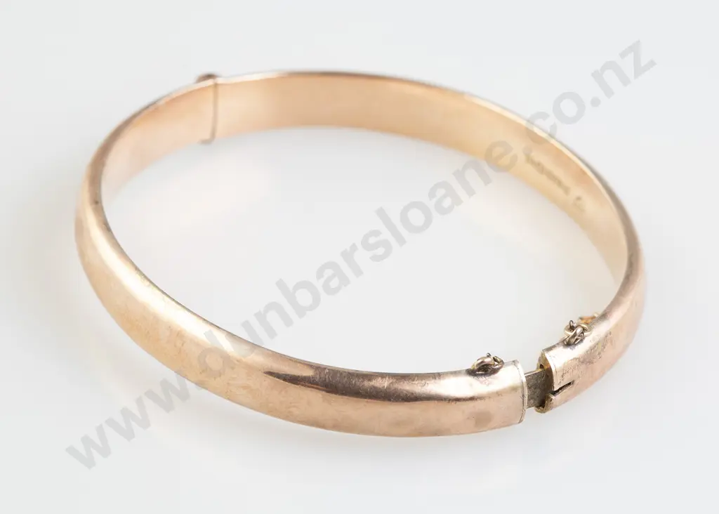 Edwardian 9ct Hinged Snap Bangle Image 1++