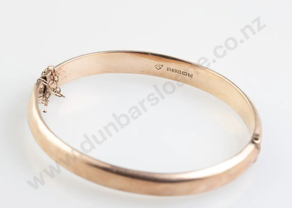 Edwardian 9ct Hinged Snap Bangle Image 1++