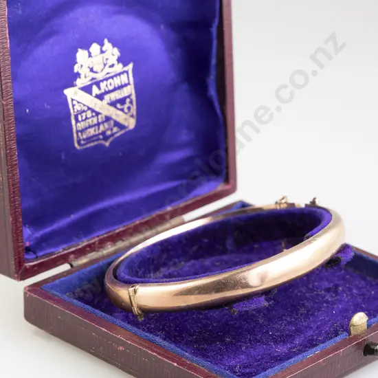 Edwardian 9ct Hinged Snap Bangle