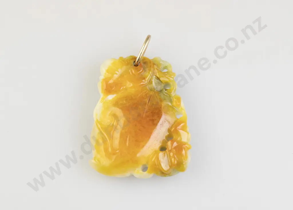 Yellow Green Jade Pendant Image 1++