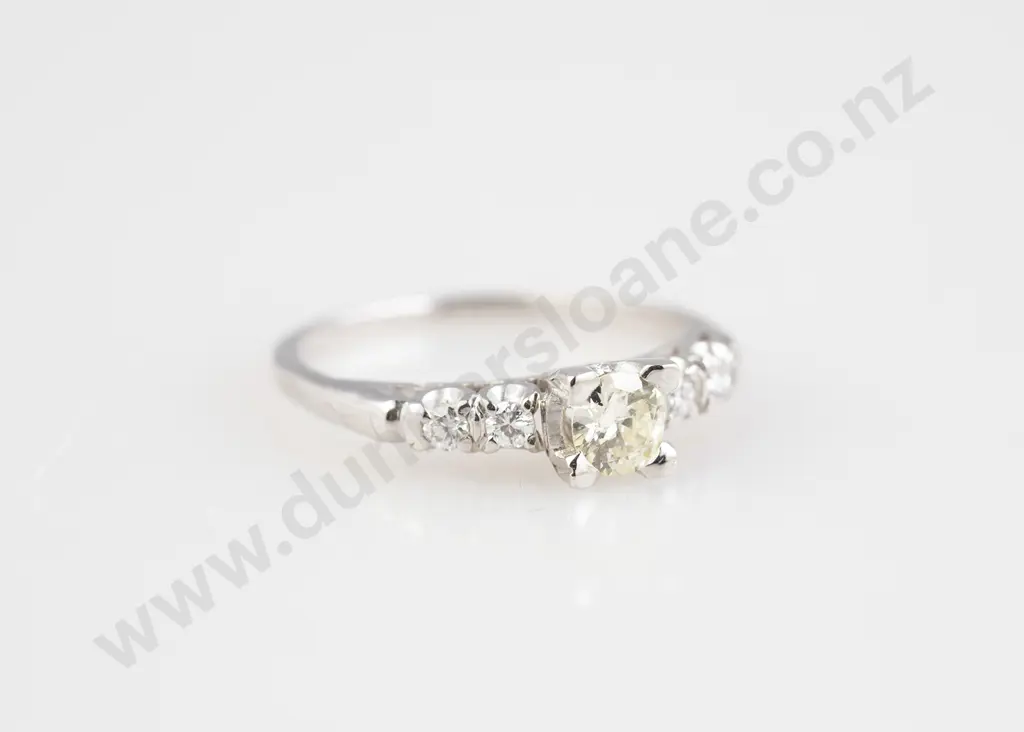 All Platinum Solitaire Diamond Ring Image 1++