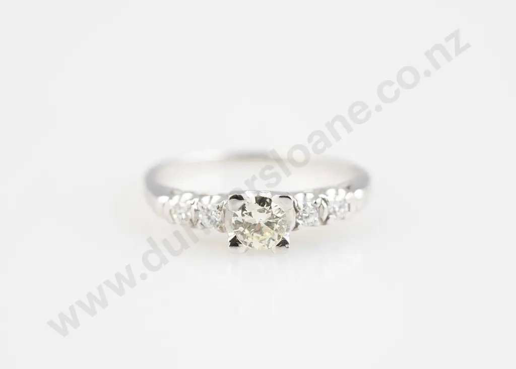 All Platinum Solitaire Diamond Ring Image 1++