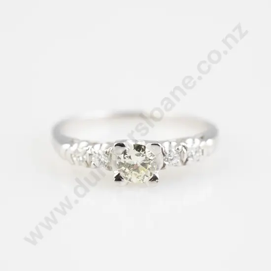 All Platinum Solitaire Diamond Ring