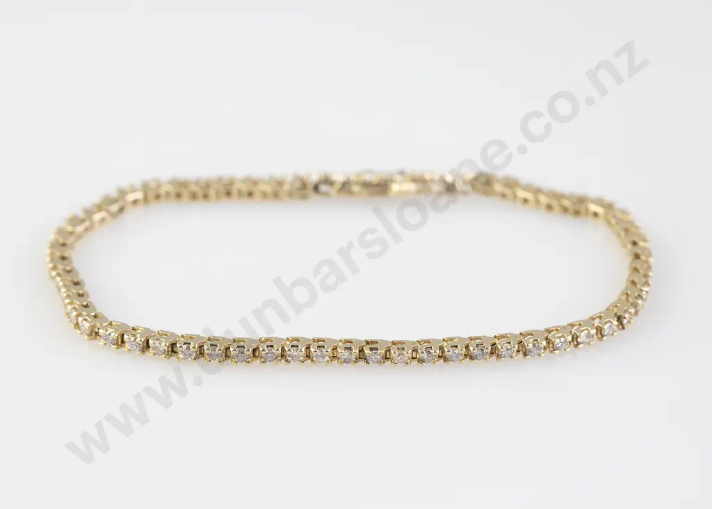 14ct 60stone Diamond Tennis Bracelet Image 1++