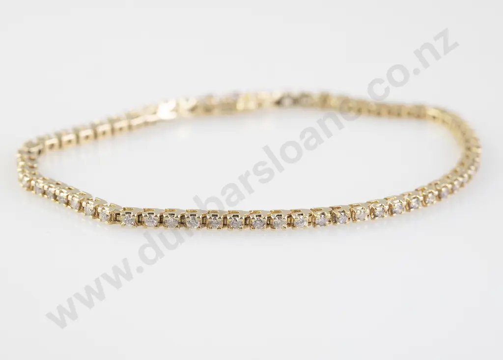 14ct 60stone Diamond Tennis Bracelet Image 1++