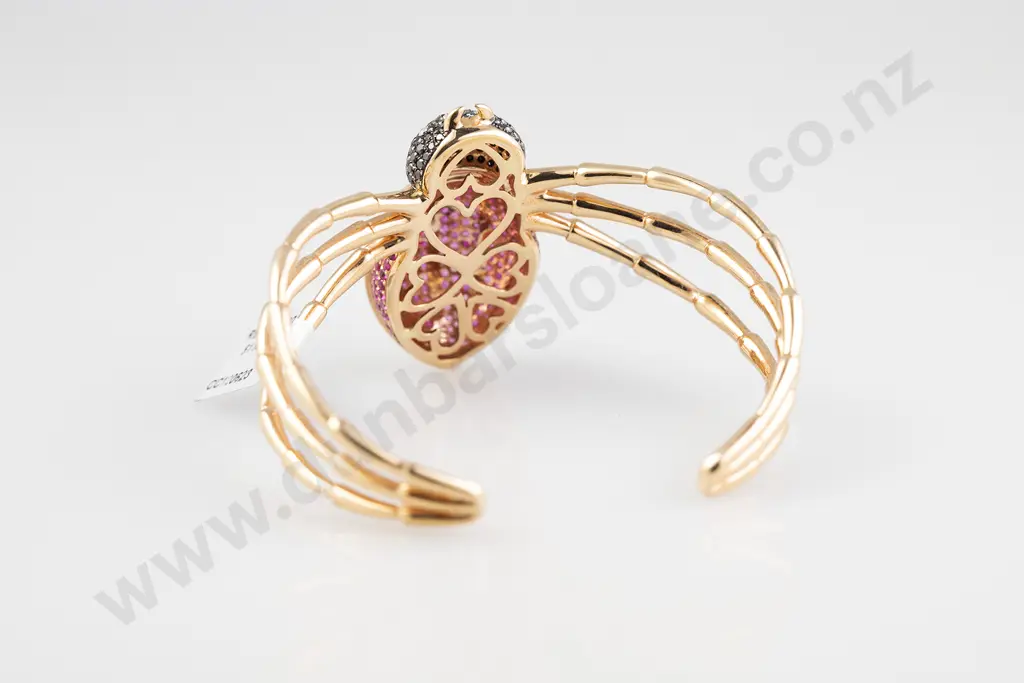 18ct Rose Gold Fancy Diamond 'Spider' Bangle Image 1++