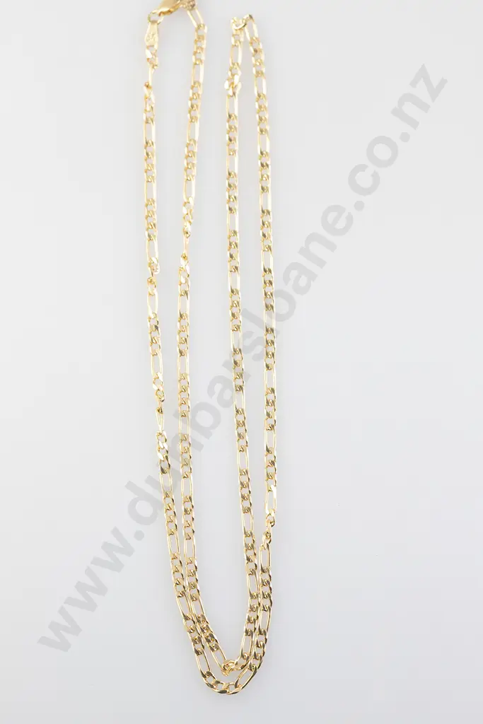 9ct Mixed Curb Link Neck Chain Image 1++