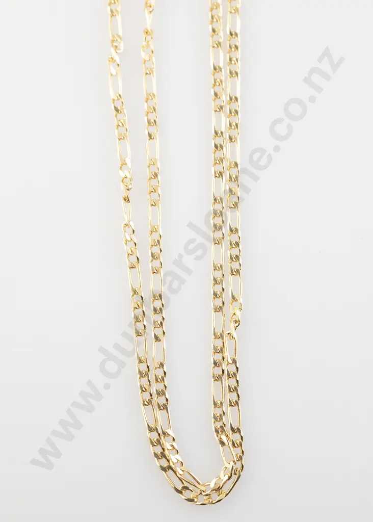 9ct Mixed Curb Link Neck Chain Image 1++