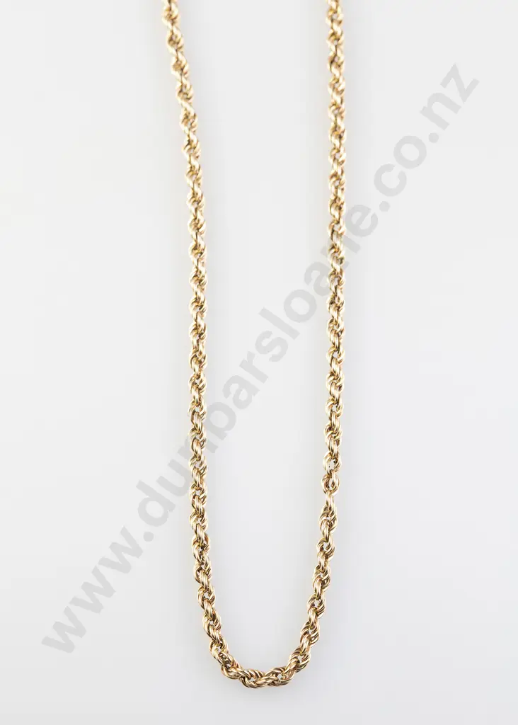 9ct Rope Twist Link Neck Chain Image 1++