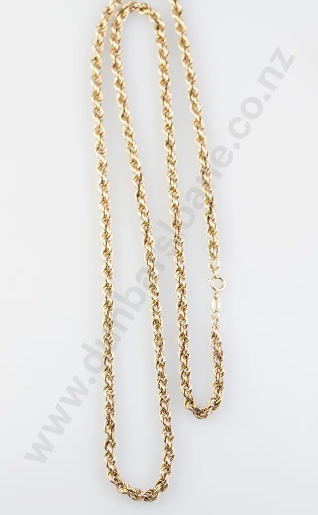 9ct Rope Twist Link Neck Chain Image 1++