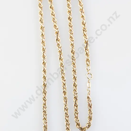 9ct Rope Twist Link Neck Chain