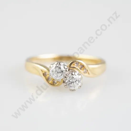 18ct Two Stone Diamond Ring