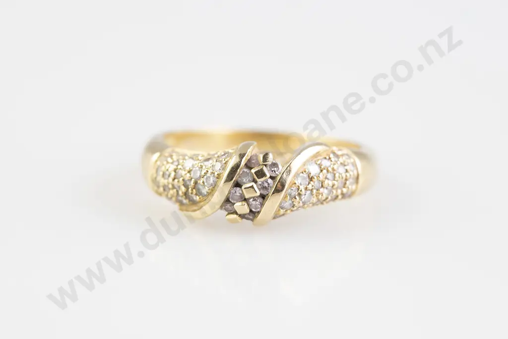 18ct 60stone Diamond Fancy Band Ring Image 1++
